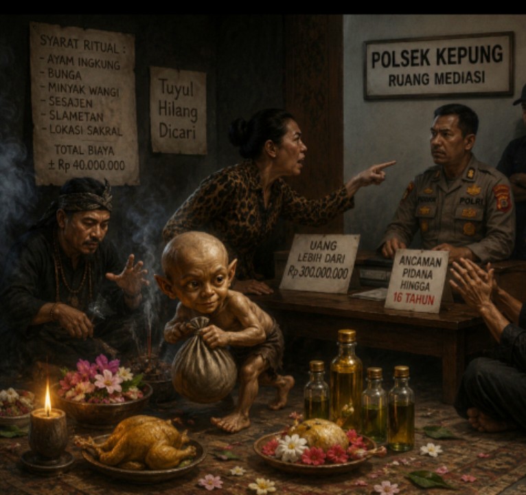 Dugaan Intimidasi Warnai Mediasi Kasus Tuyul di Polsek Kepung Kediri.