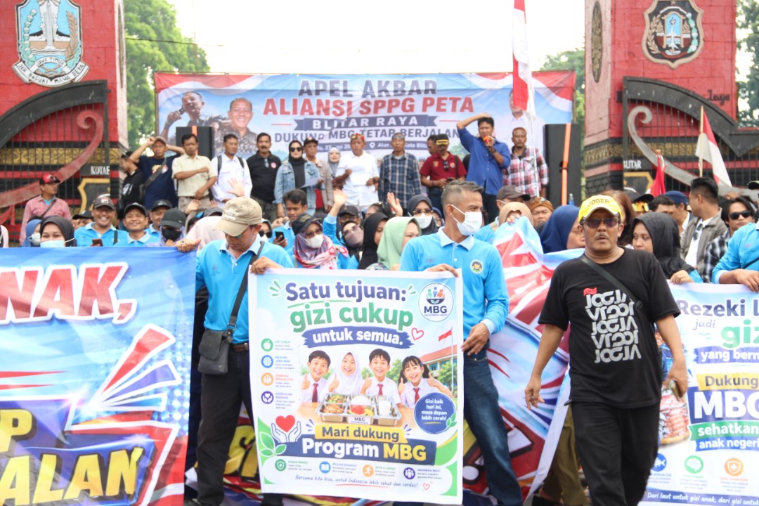 Apel Akbar dan Aksi Damai, Relawan SPPG Peta Blitar Raya Siap Kawal Program MBG