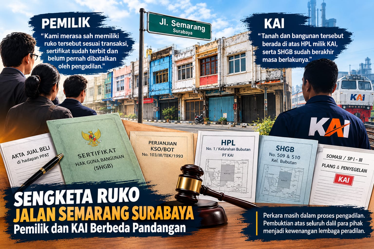 sengketa-ruko-jalan-semarang-surabaya-pemilik-dan-kai-berbeda-pandangan