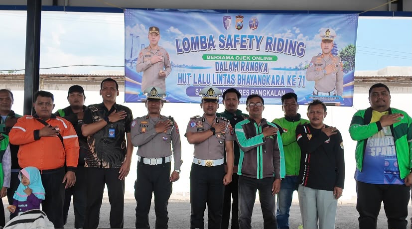 Satlantas Polres Bangkalan Gelar Lomba Safety Riding dalam Rangka HUT Lantas ke-71
