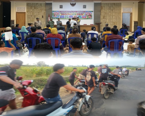 Respon cepat Polsek Sumberpucung bersama warga melakukan Penindakan Balap Liar